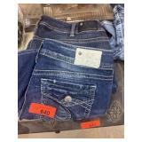 2 PAIRS SILVER JEANS AND SHORTS