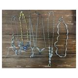 6 VINTAGE COSTUME JEWELRY RHINESTONE ETC NECKLACES