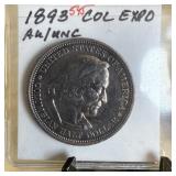 1893 COLUMBIAN EXPO SILVER HALF DOLLAR