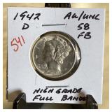 19942-D MERCURY SILVER DIME HIGH GRADE