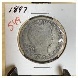 1897 BARBER SILVER QUARTER