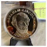 ABRAHAM LINCOLN PROOF COMMEMORATIVE COIN