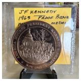 1963 PROOF BRONZE JFK MEDAL