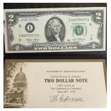 2003 $2 UNC CURRENCY NOTE