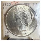 1925 PEACE SILVER DOLLAR VERY HIGH GRADE