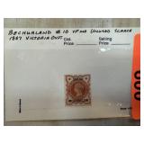 1887 VICTORIA OVPT BECHUALAND #10 VFINE UNUSED