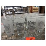 SET OF 6 FROSTED GLASS TUMBLERS