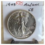 1943 WALKING LIBERTY SILVER HALF DOLLAR
