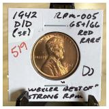 1942-D/D WHEAT PENNY CENT RPM-005 WEXLER BEST OF