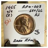 1955-S/S WHEAT PENNY CENT RPM-003 RARE RPM