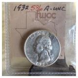 1932 WASHINGTON SILVER QUARTER