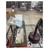 SEWING DRAWER FULL OF KNITTING TOOLS AND SPOOL HOR