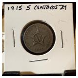 1915 5 CENTAVOS CUBA