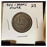 1944 1 FRANC SILVER