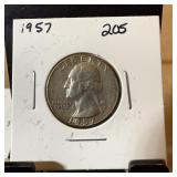 1957 WASHINGTON SILVER QUARTER