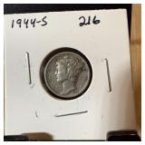 1945 MERCURY SILVER DIME