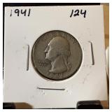 1941 WASHINGTON SILVER QUARTER