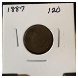 1887 INDIAN HEAD PENNY CENT