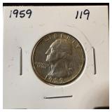 1959 WASHINGTON SILVER QUARTER