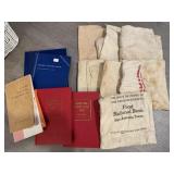 LOT OF CANVAS COIN BAGS / ALBUMS BOOKS / ETC