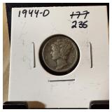 1944-D MERCURY SILVER DIME