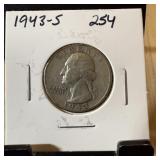 1943-S WASHINGTON SILVER QUARTER