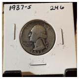 1937-S WASHINGTON SILVER QUARTER