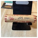 ROLL OF STEEL WHEAT PENNIES CENTS