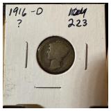 1916-D MERCURY DIME KEY DATE NOTE