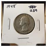 1948 WASHINGTON SILVER QUARTER
