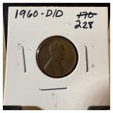 1960-D/D DOUBLE DIE WHEAT PENNY CENT