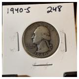 1940-S WASHINGTON SILVER QUARTER