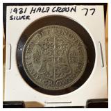 1931 SILVER HALF CROWN