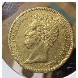 1831 GOLD 20 FRANCS LOUIS PHILIPPE COIN NOTE