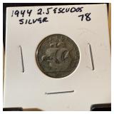 1944 2.5 ESCUDOS SILVER