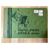 BUFFALO NICKEL COIN ALBUM W KEYS 38 COINS