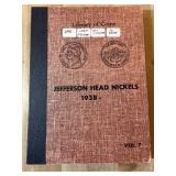 JEFERSON NICKEL COIN ALBUM COM ALL 11 SILVERS