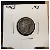 1943 MERCURY SILVER DIME