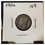 1926 MERCURY SILVER DIME