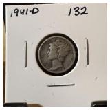 1941-D MERCURY SILVER DIME