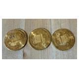 LOT OF 3 TOKENS 1965 MARYYLAND WORLDS FAIR