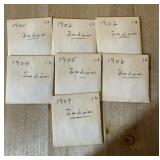 LOT OF 7 INDIAN HEAD PENNIES CENTS
