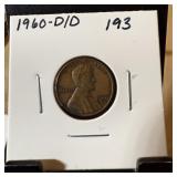 1960-D/D DOUBLE DIE WHEAT PENNY CENT
