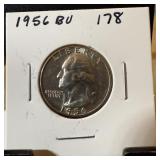 1956 WASHINGTON SILVER QUARTER BU