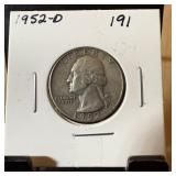 1952-D WASHINGTON SILVER QUARTER