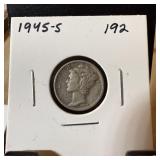 1945-S MERCURY SILVER DIME