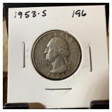 1953-S WASHINGTON SILVER QUARTER