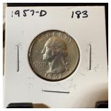 1957-D WASHINGTON SILVER QUARTER