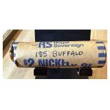 ROLL OF MIXED DATE BUFFALO NICKELS