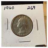 1960 WASHINGTON SILVER QUARTER